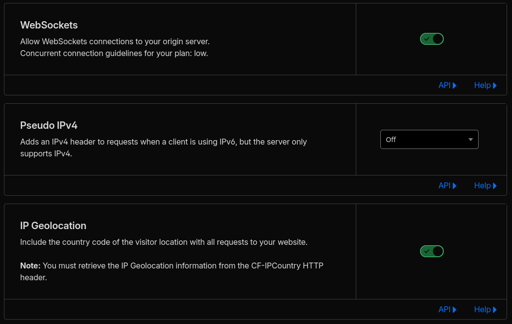 Cloudflare IP geolocation header enabled